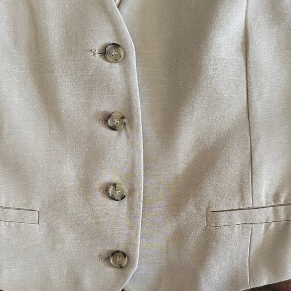 Zara Light Tan Buttoned Vest - Picture 4 of 6